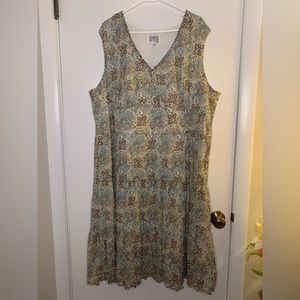 Vintage 1980s Yves Cossette Depeche Mode Paisley Dress Size 24